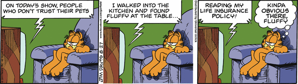 Komiksy garfield - komiks z dnia 27/08/2011