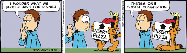 Komiksy garfield - komiks z dnia 31/08/2011