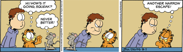 Komiksy garfield - komiks z dnia 07/09/2011