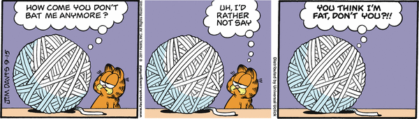 Komiksy garfield - komiks z dnia 15/09/2011