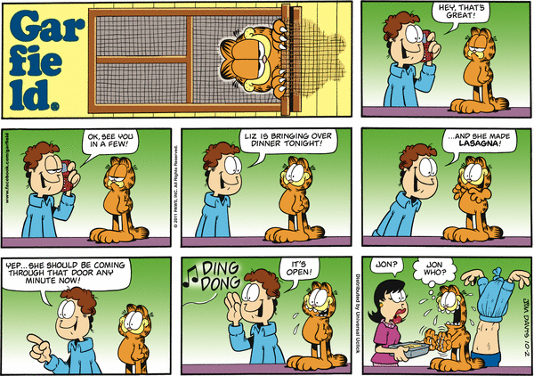 Komiksy garfield - komiks z dnia 02/10/2011
