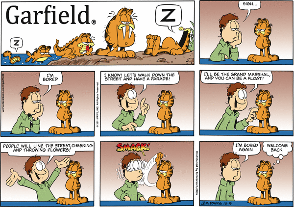 Komiksy garfield - komiks z dnia 09/10/2011
