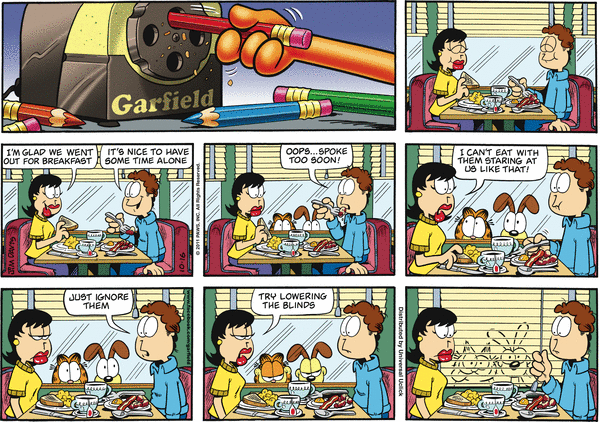 Komiksy garfield - komiks z dnia 16/10/2011