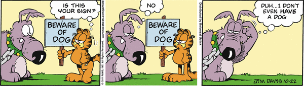 Komiksy garfield - komiks z dnia 22/10/2011