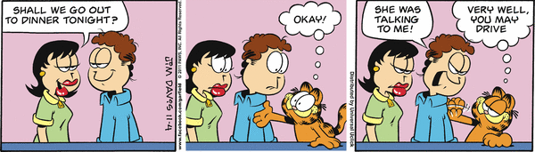 Komiksy garfield - komiks z dnia 04/11/2011