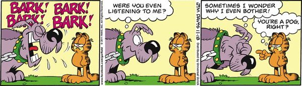 Komiksy garfield - komiks z dnia 18/11/2011