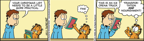 Komiksy garfield - komiks z dnia 30/11/2011