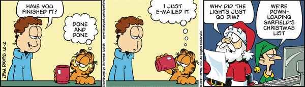 Komiksy garfield - komiks z dnia 02/12/2011