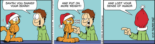 Komiksy garfield - komiks z dnia 21/12/2011