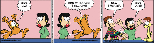 Komiksy garfield - komiks z dnia 26/12/2011