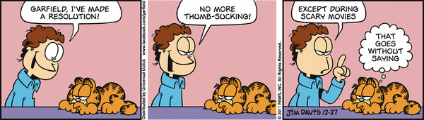 Komiksy garfield - komiks z dnia 27/12/2011