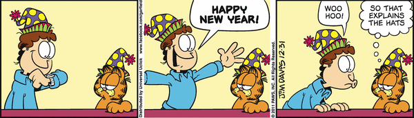 Komiksy garfield - komiks z dnia 31/12/2011