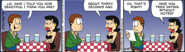 Komiksy garfield - komiks z dnia 14/02/2012