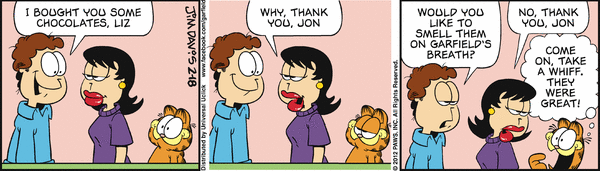 Komiksy garfield - komiks z dnia 18/02/2012