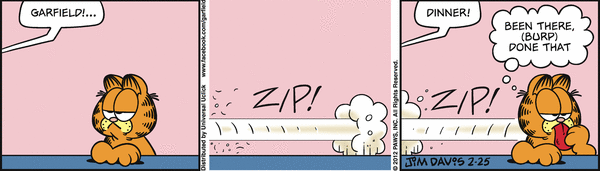 Komiksy garfield - komiks z dnia 25/02/2012