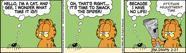 Komiksy garfield - komiks z dnia 27/02/2012