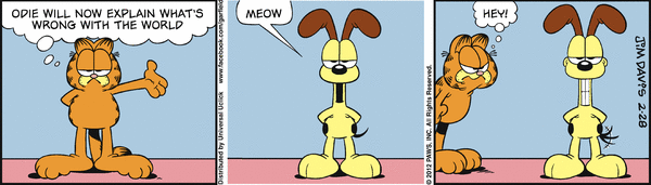 Komiksy garfield - komiks z dnia 28/02/2012