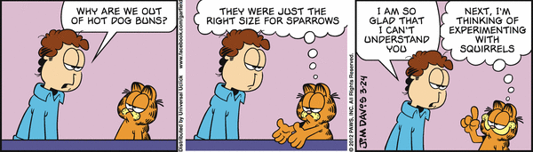 Komiksy garfield - komiks z dnia 24/03/2012