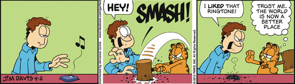 Komiksy garfield - komiks z dnia 02/04/2012