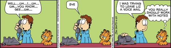 Komiksy garfield - komiks z dnia 20/04/2012