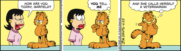Komiksy garfield - komiks z dnia 25/04/2012