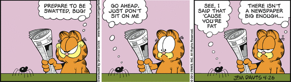 Komiksy garfield - komiks z dnia 26/04/2012