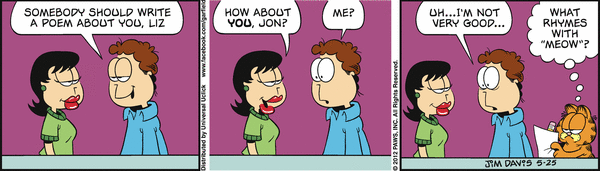 Komiksy garfield - komiks z dnia 25/05/2012