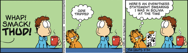 Komiksy garfield - komiks z dnia 30/05/2012
