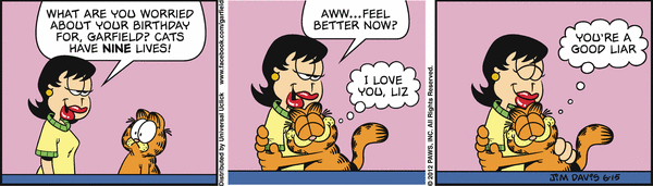 Komiksy garfield - komiks z dnia 15/06/2012