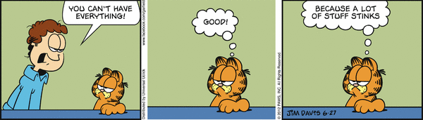 Komiksy garfield - komiks z dnia 27/06/2012