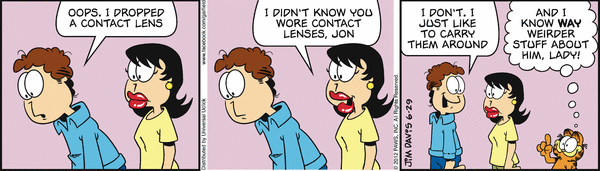 Komiksy garfield - komiks z dnia 29/06/2012