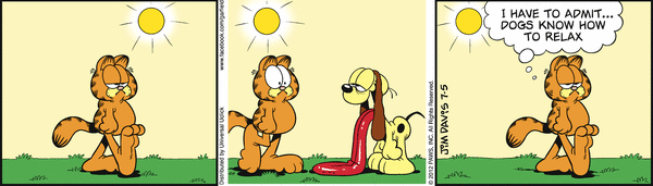Komiksy garfield - komiks z dnia 05/07/2012