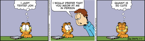 Komiksy garfield - komiks z dnia 07/07/2012