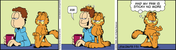 Komiksy garfield - komiks z dnia 31/07/2012