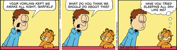Komiksy garfield - komiks z dnia 02/08/2012