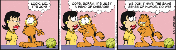 Komiksy garfield - komiks z dnia 04/08/2012
