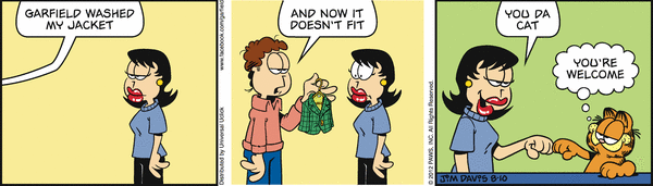 Komiksy garfield - komiks z dnia 10/08/2012