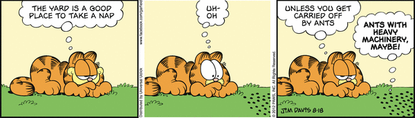 Komiksy garfield - komiks z dnia 18/08/2012