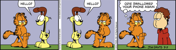 Komiksy garfield - komiks z dnia 05/09/2012