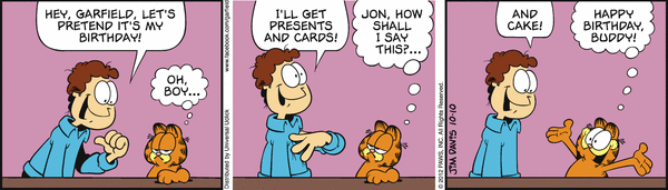 Komiksy garfield - komiks z dnia 10/10/2012