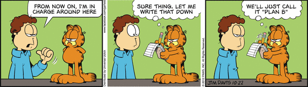 Komiksy garfield - komiks z dnia 22/10/2012