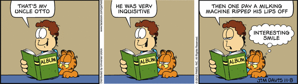 Komiksy garfield - komiks z dnia 08/11/2012