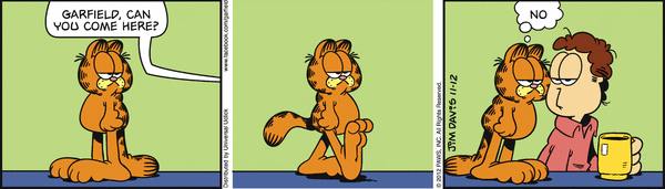 Komiksy garfield - komiks z dnia 12/11/2012