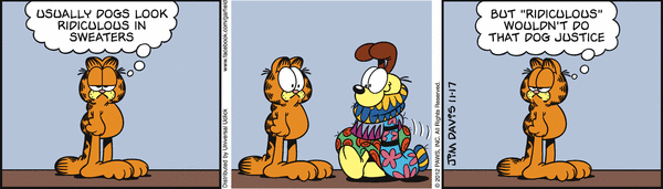 Komiksy garfield - komiks z dnia 17/11/2012