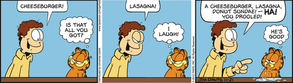 Komiksy garfield - komiks z dnia 21/11/2012