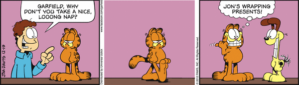 Komiksy garfield - komiks z dnia 19/12/2012