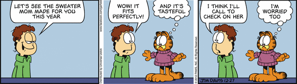 Komiksy garfield - komiks z dnia 27/12/2012