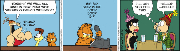 Komiksy garfield - komiks z dnia 31/12/2012