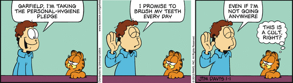 Komiksy garfield - komiks z dnia 01/01/2013