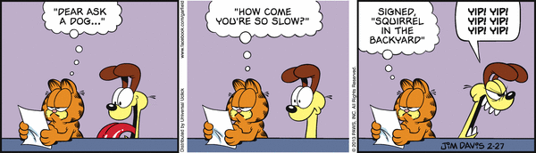 Komiksy garfield - komiks z dnia 27/02/2013